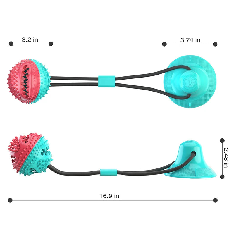 Jouets pour Grands Chiens - Balle avec Ventouse et Corde